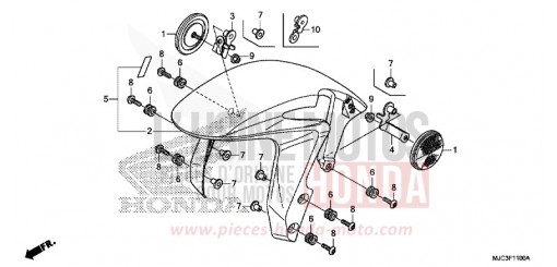 AILE AVANT CBR600RAD de 2013